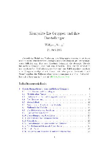 Kompakte Lie Gruppen 001