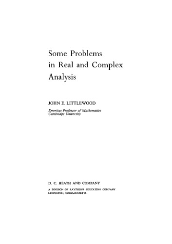 Some Problems in Real and Complex Analysis