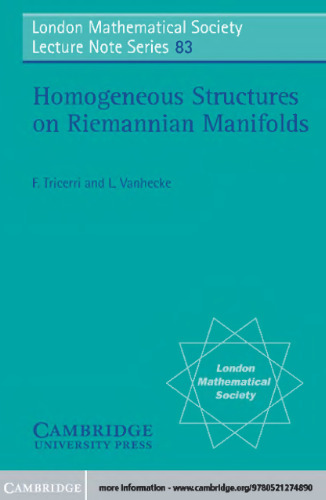 Homogeneous Structures on Riemannian Manifolds