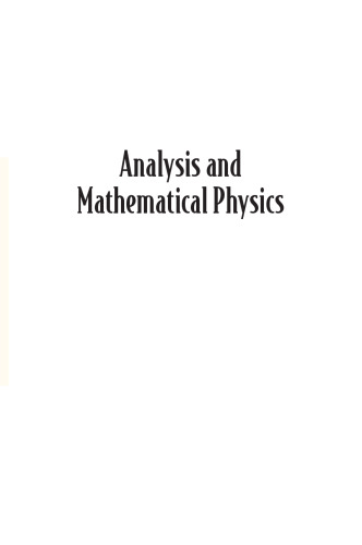 Analysis and mathematical physics