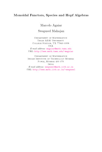 Monoidal Functors, Species and Hopf Algebras