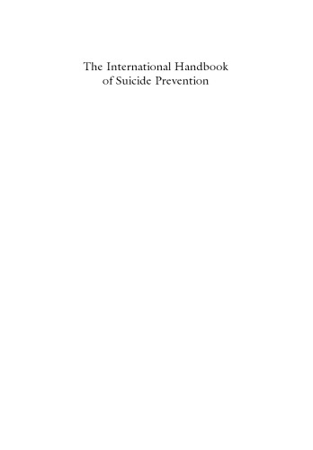 The international handbook of suicide prevention