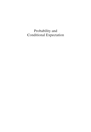 Probability and conditional expectation : fundamentals for the empirical sciences