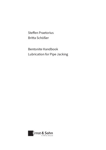Bentonite handbook : lubrication for pipe jacking