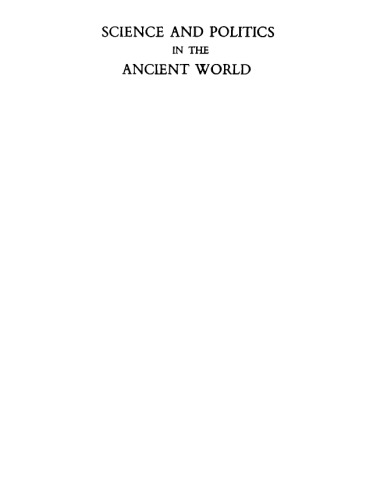 Science and Politics in the Ancient World