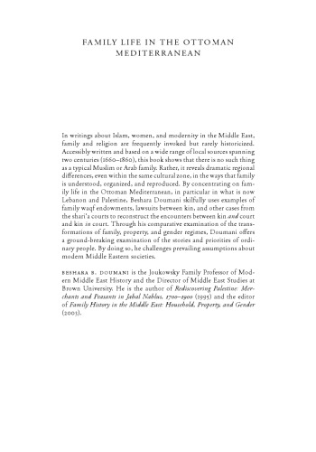 Family Life in the Ottoman Empire: A Social History