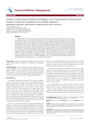 genetic fuzzy based artificial intelligence for unmanned combat aerialvehicle control in simulated-air combat missions