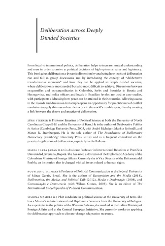 Deliberation across Deeply Divided Societies: Transformative Moments