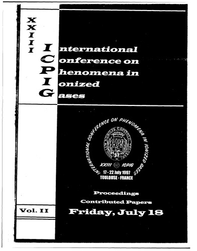 XXIII  International  Conference  on  Phenomena  in  Ionized  Gases. Vol 2