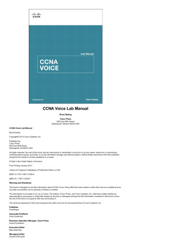 CCNA Voice Lab Manual