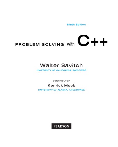 Problem Solving with C++