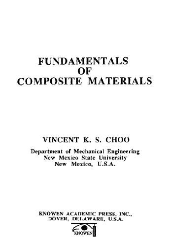 Fundamentals of composite materials
