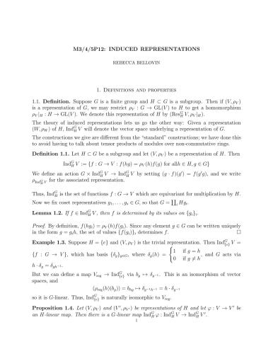 Group Representation Theory [lecture notes]