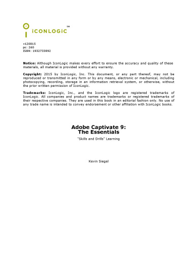 Adobe Captivate 9: The Essentials