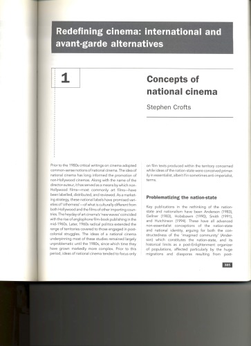Concepts of National Cinema