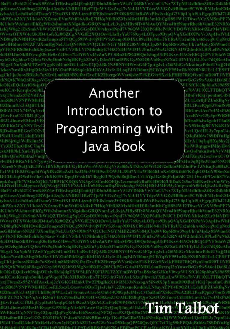 Another Introduction to Programming with Java Book