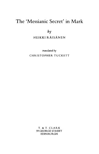 Messianic Secret in Mark