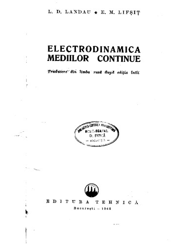 Elecrodinamica mediilor continue