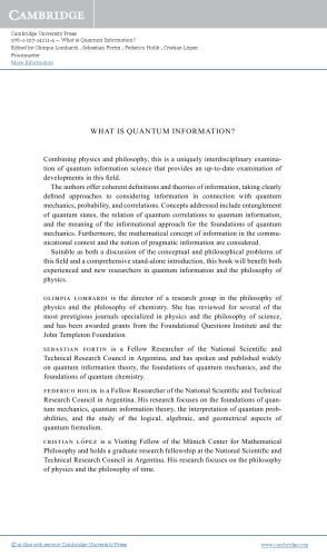 What Is Quantum Information