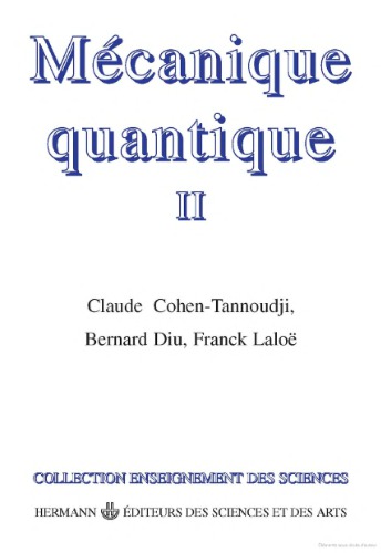 Mécanique quantique II