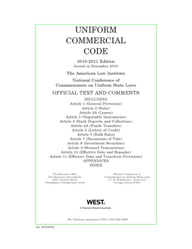 Uniform-Commercial-Code 2011 UCC