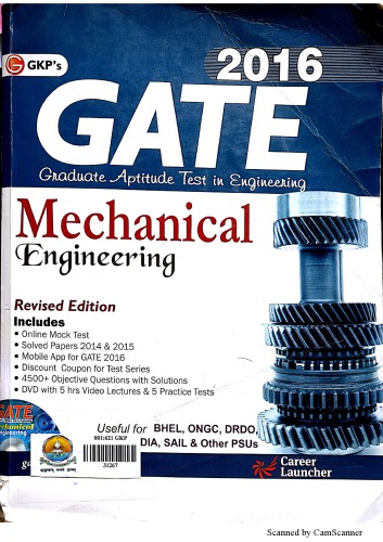 GATE Guide Mechanical Engineering 2016