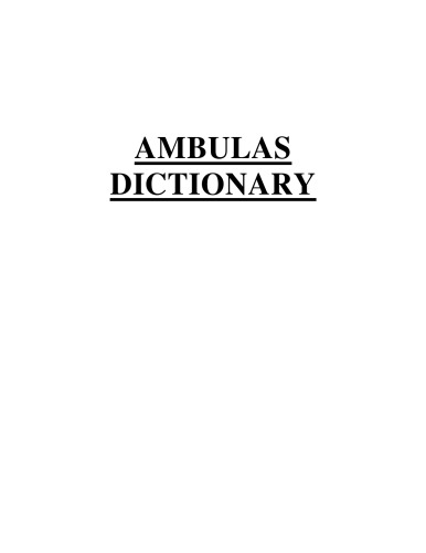 Ambulas dictionary