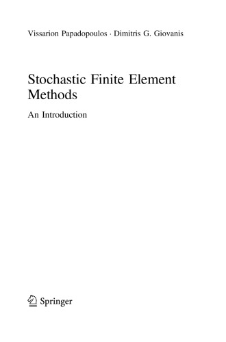Stochastic Finite Element Methods. An Introduction