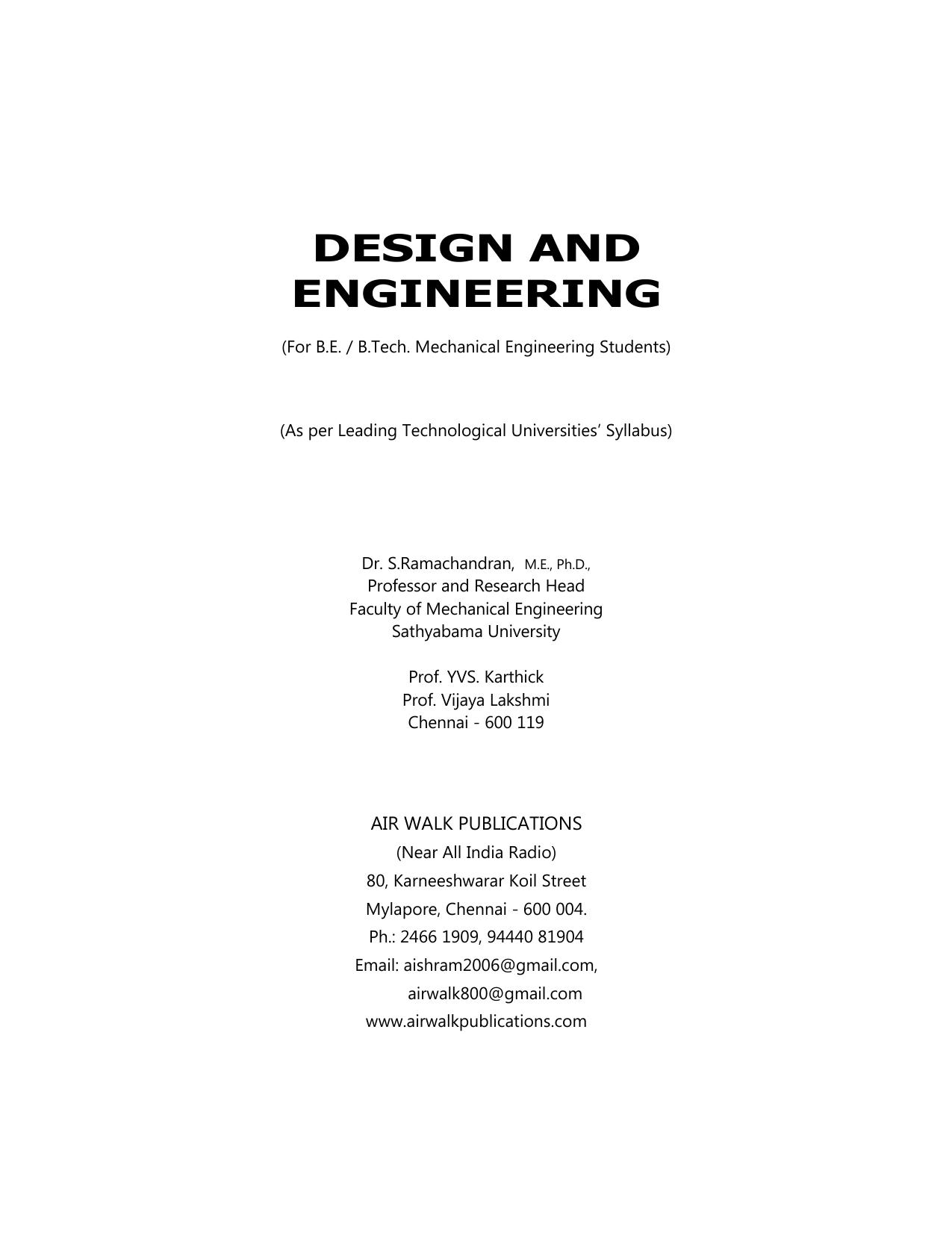 Design and engineering