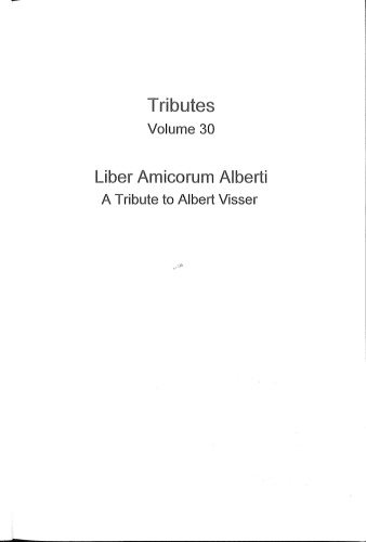 Liber Amicorum Alberti-A Tribute to Albert Visser