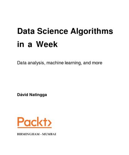 Data Science Algorithms in a Week