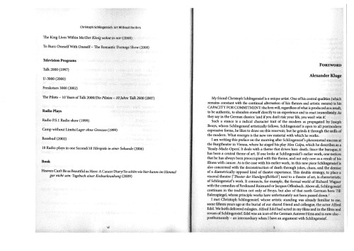 Background, Inspiration, Contexts (Schlingensief)