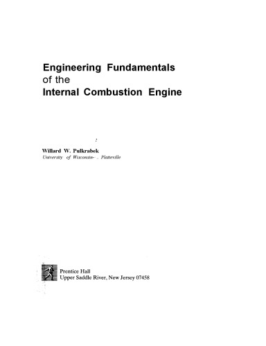 Engineering Fundamentals of the Internal Combustion Engine