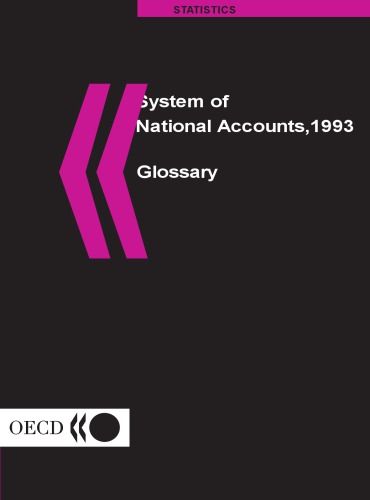 System of national accounts, 1993 : Glossary
