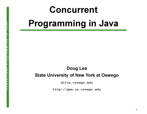 Concurrent programming in Java : design priniciples and patterns. supplement