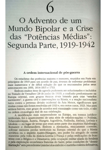 Capitulo 6 - O Advento de um Mundo Bipolar e a Crise das 