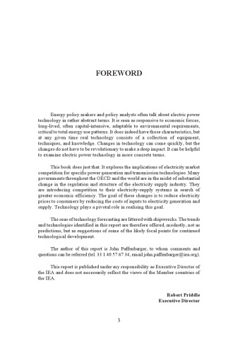 Electric power technology : Opportunities and challenges of competition