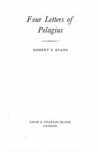 Four letters of Pelagius