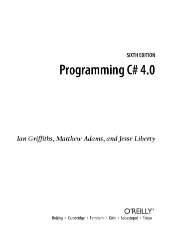 Programming C# 4.0