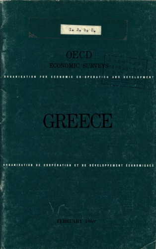 OECD Economic Surveys : Greece 1969.