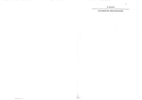 Allgemeine Mengenlehre: Ein Fundament der Mathematik