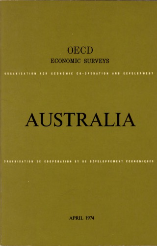 OECD economic surveys. Australia.