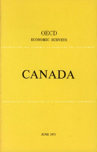 OECD Economic Surveys: Canada 1975.