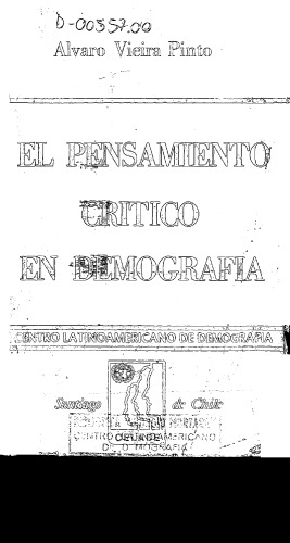 El Pensamiento Critico en Demografia