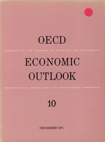 OECD economic outlook. 10.