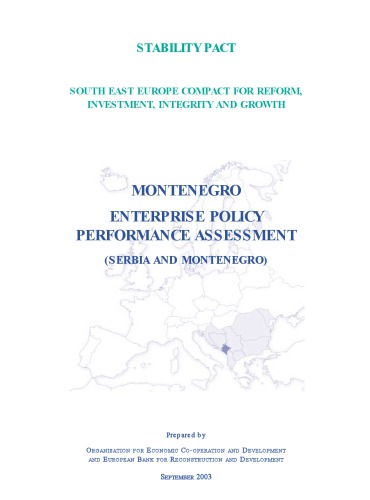 South East Europe Compact for Reform, Investment, Integrity and Growth : Montenegro - Enterprise Policy Performance Assessment