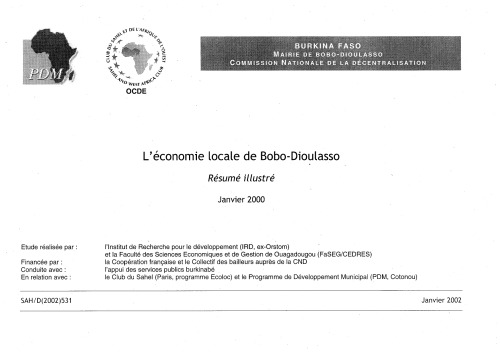 L’économie locale de Bobo Dioulasso - Résumé