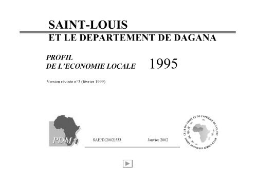Profil de l’économie locale de Saint Louis et du delta du fleuve Sénégal