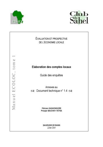 Écoloc - Gérer l’économie localement en Afrique - Evaluation et prospective / Approche N° 04 : Elaboration des comptes locaux, Annexes, Documents technique.