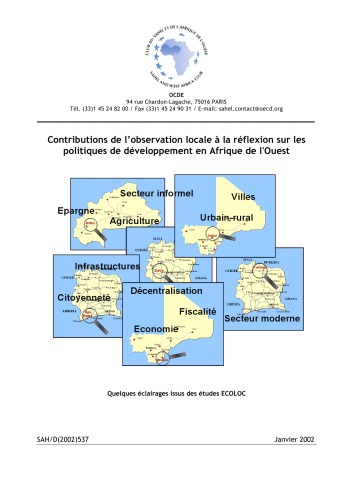 Contributions de l’observation locale à la réflexion sur les politiques de développement en Afrique de l’Ouest